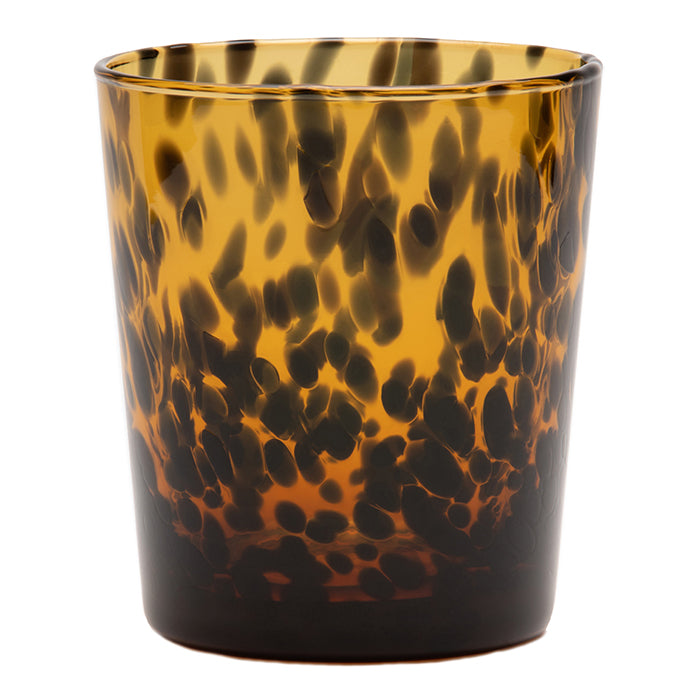 Andrew Tortoise Shell Tumbler Hand Blown Glasses Set/6