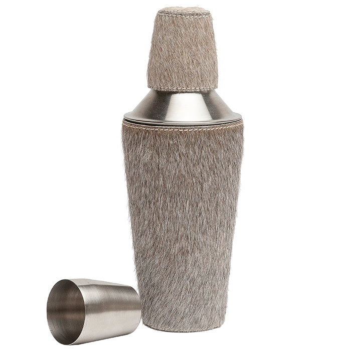 Browmley Hair-On-Hide Cocktail Shaker (Gray)