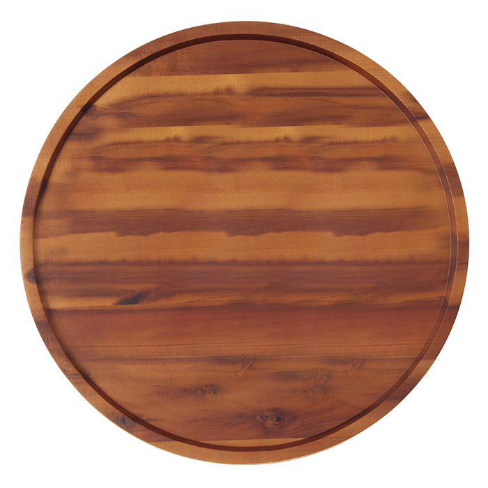 David Natural Acacia Wood Lazy Susan 18"D