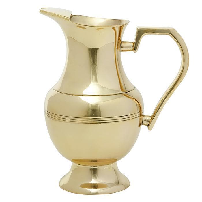 Dylan Polished Gold Brass Pitcher