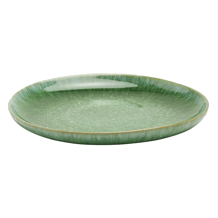 Eloise Speckled Ivory Stoneware Bread Plates Set/4 (Emerald Glaze)