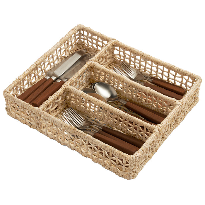Ericson Bleached Banana Bark Flatware Holder