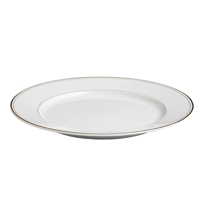 White Hannah Gold Trim Porcelain Dinnerware