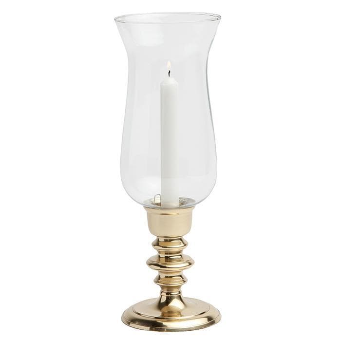 Howard Polished Brass Hurricane Candle Holder