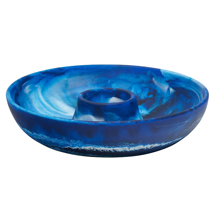 Hugo Swirled Resin Chip and Dip Bowl (Blue)