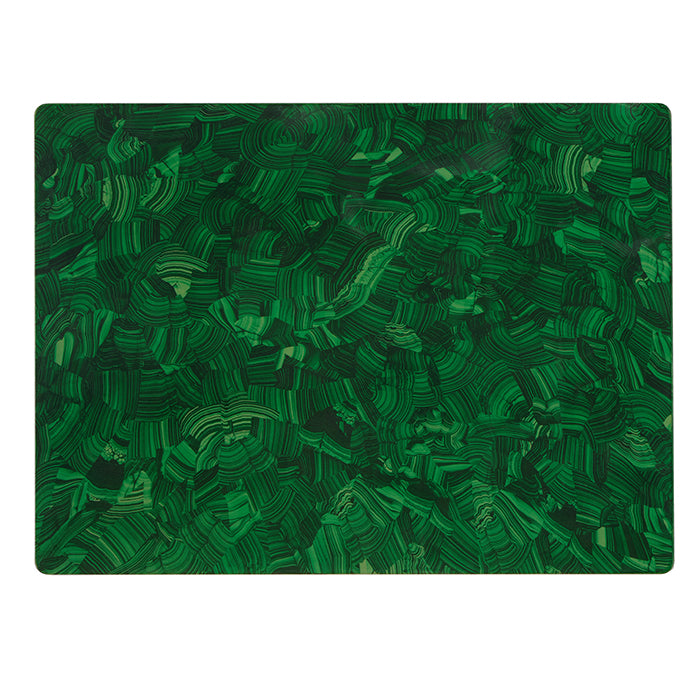 Jonathan High Gloss Faux Malachite Placemats Set/2 (Rectangle)
