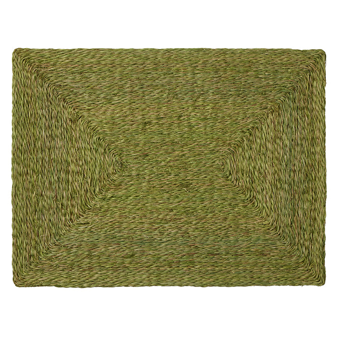 Jordan Fern Green Twisted Abaca Placemats Set/4 (Rectangle)