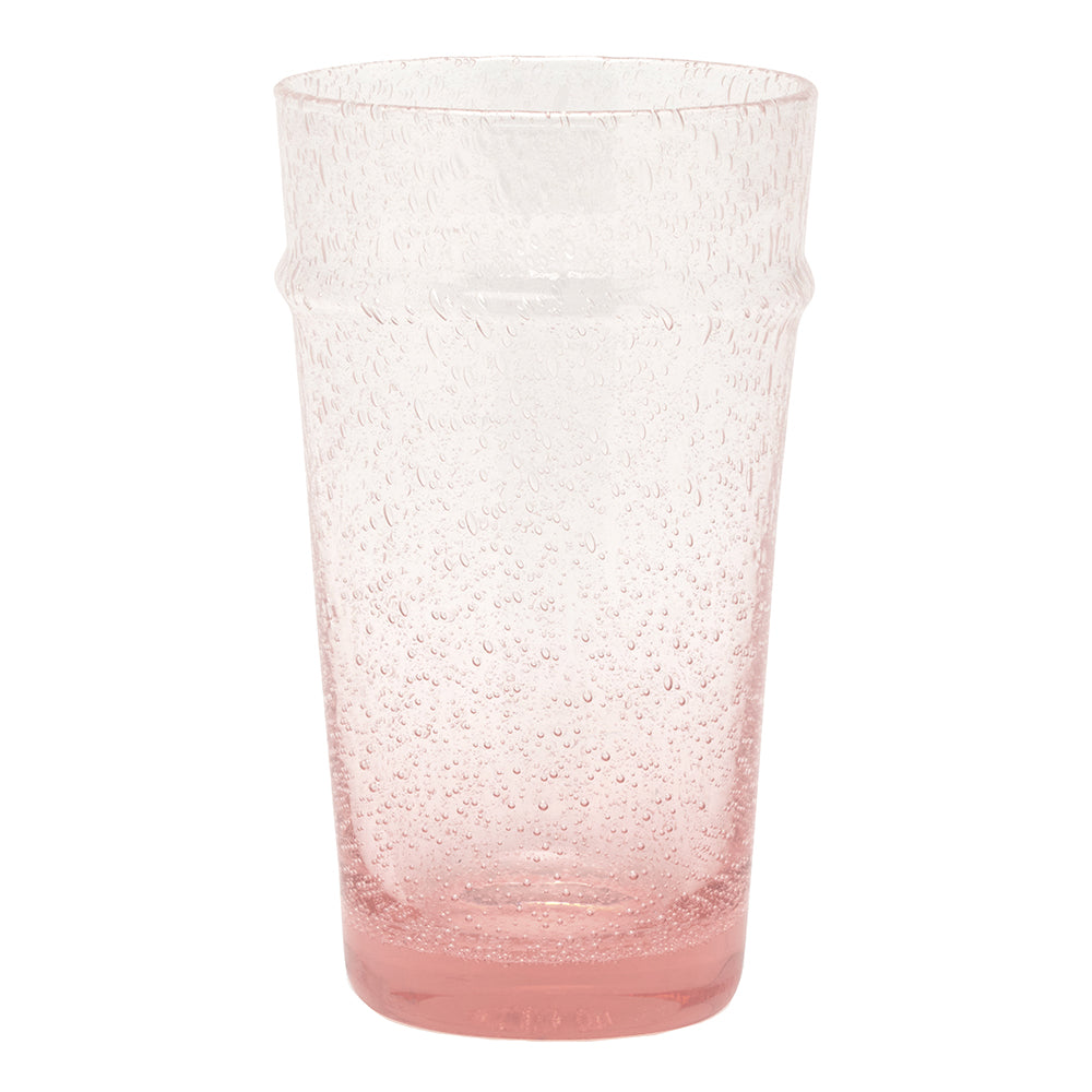 Kari Pink Hand Blown Glass Highball Glasses Set/6