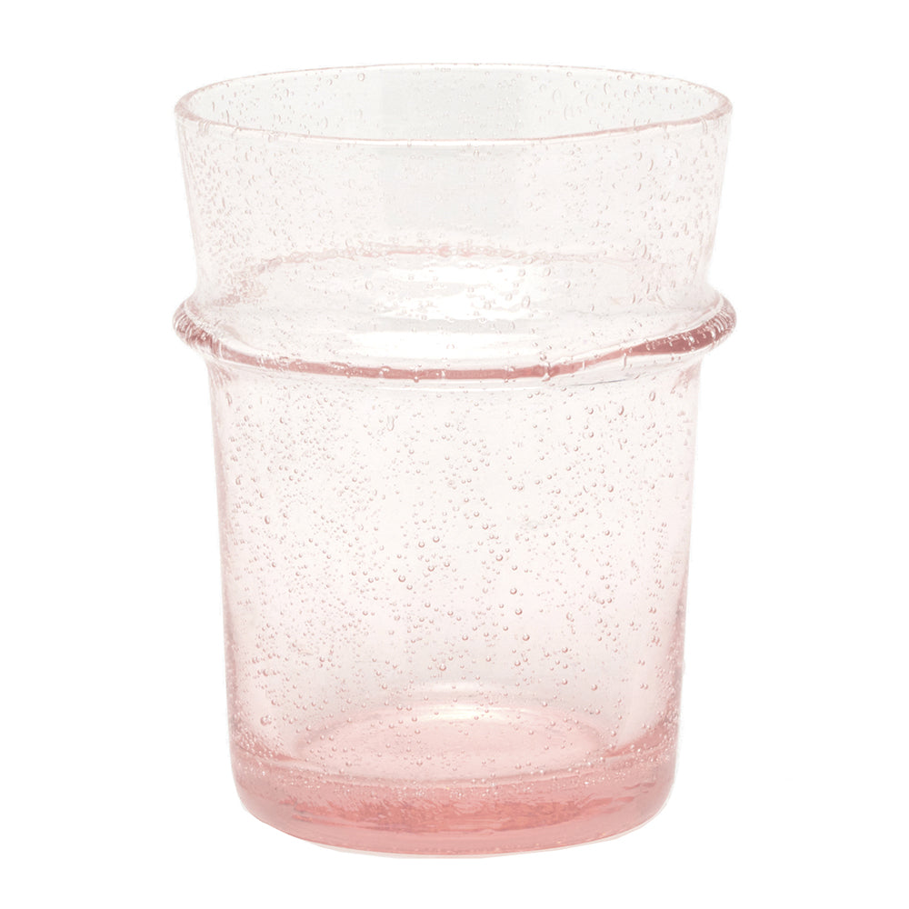 Kari Pink Hand Blown Glass Tumbler Glasses Set/6