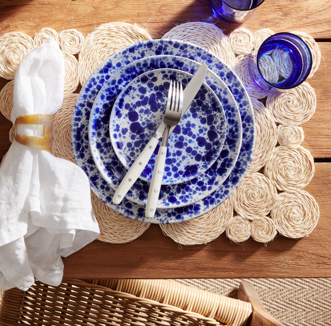 Marcel Royal Blue Splatter Dinner Plates Set/4