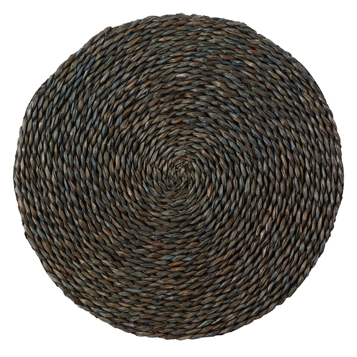 Lucian Charcoal Seagrass Placemats Set Of 4 (Round)
