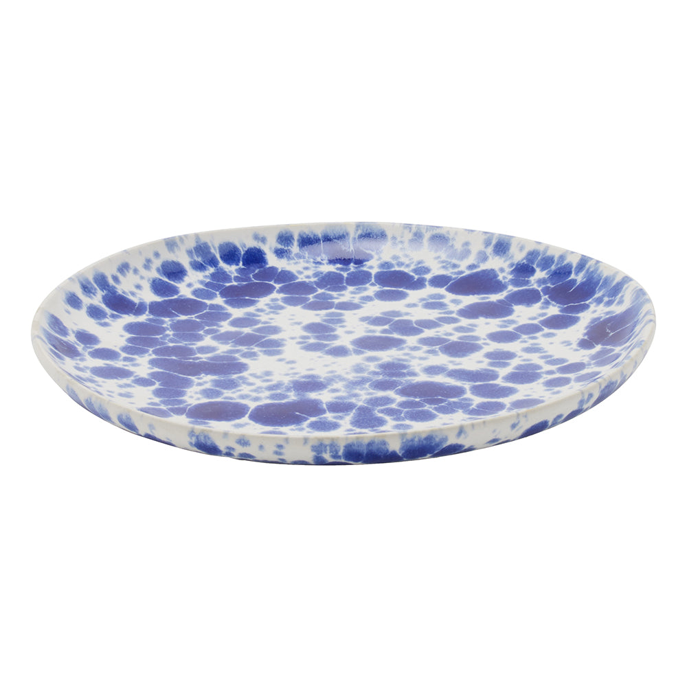Marcel Royal Blue Splatter Bread/Cupcake Plates Set/4