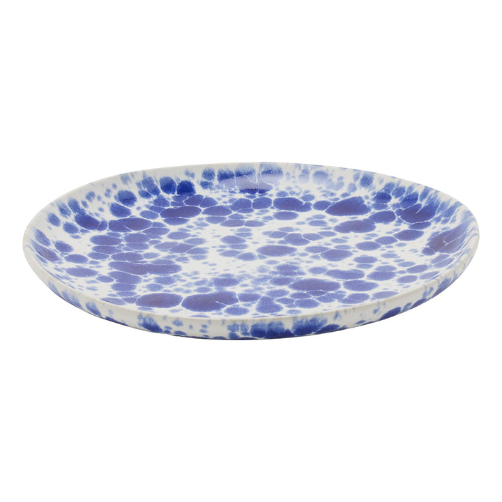 Marcel Royal Blue Splatter Bread/Cupcake Plates Set/4