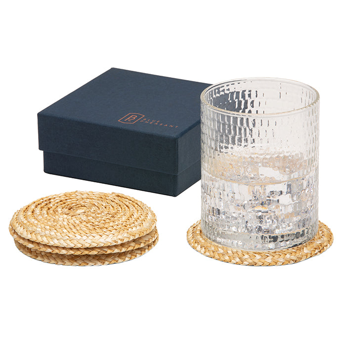 Mila Natural Straw Coasters Set of Four