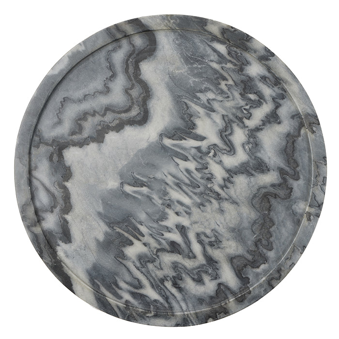 Portia Gray Marble Lazy Susan 14"D