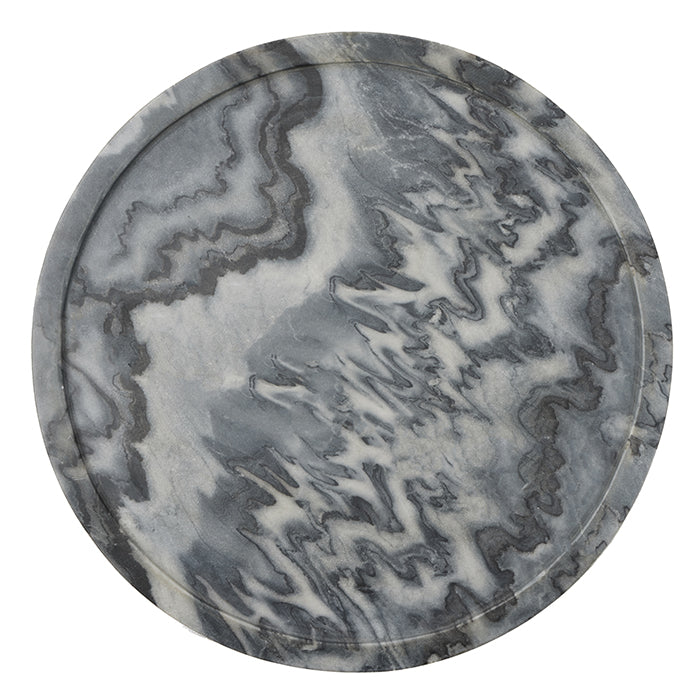 Portia Gray Marble Lazy Susan 18"D