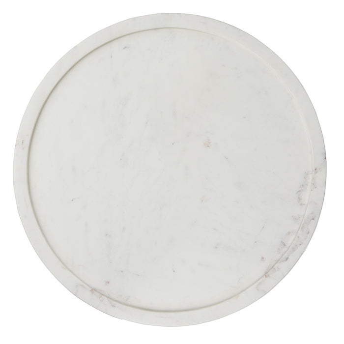 Portia White Marble Lazy Susan 14"D