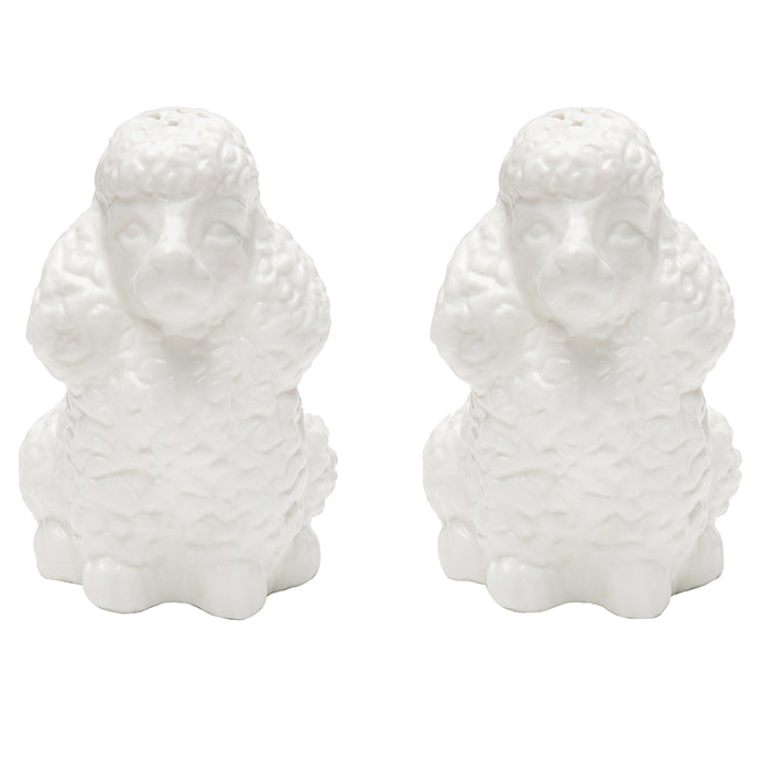 Sidney Porcelain Poodle-Shaped Salt and Pepper Shakers