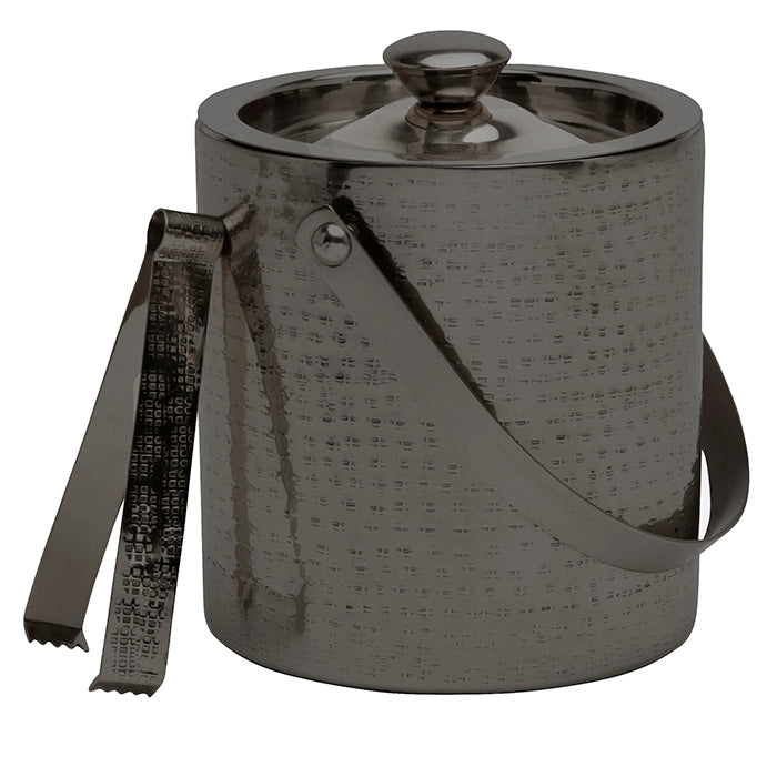 Winsford Black Nickel Ice Bucket and Tongs