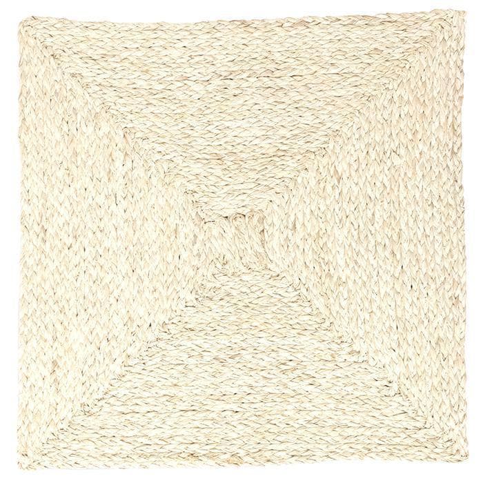Zoey Raffia Square Placemats (Bleached) Set/4