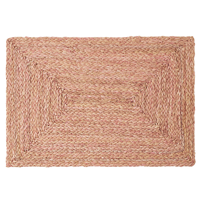 Zoey Light Pink Raffia Placemat Set/4 (Rectangle)