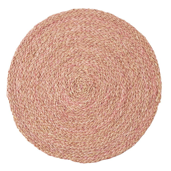 Zoey Light Pink Raffia Placemat Set/4 (Round)