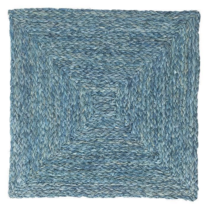 Zoey Raffia Square Placemats (Mixed Blue) Set/4