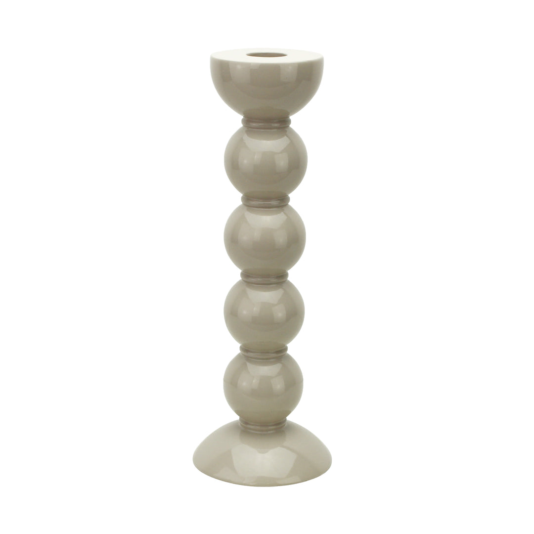 Addison Ross Lacquer Bobbin Candlestick 9.5" (Cappuccino)