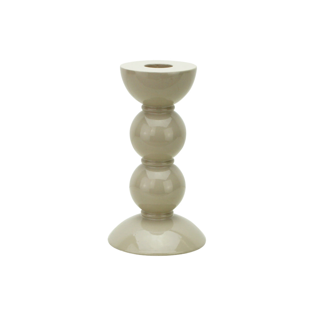 Addison Ross Lacquer Bobbin Candlestick 5.5" (Cappuccino)