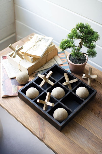 Wooden Tic-Tac-Toe Set