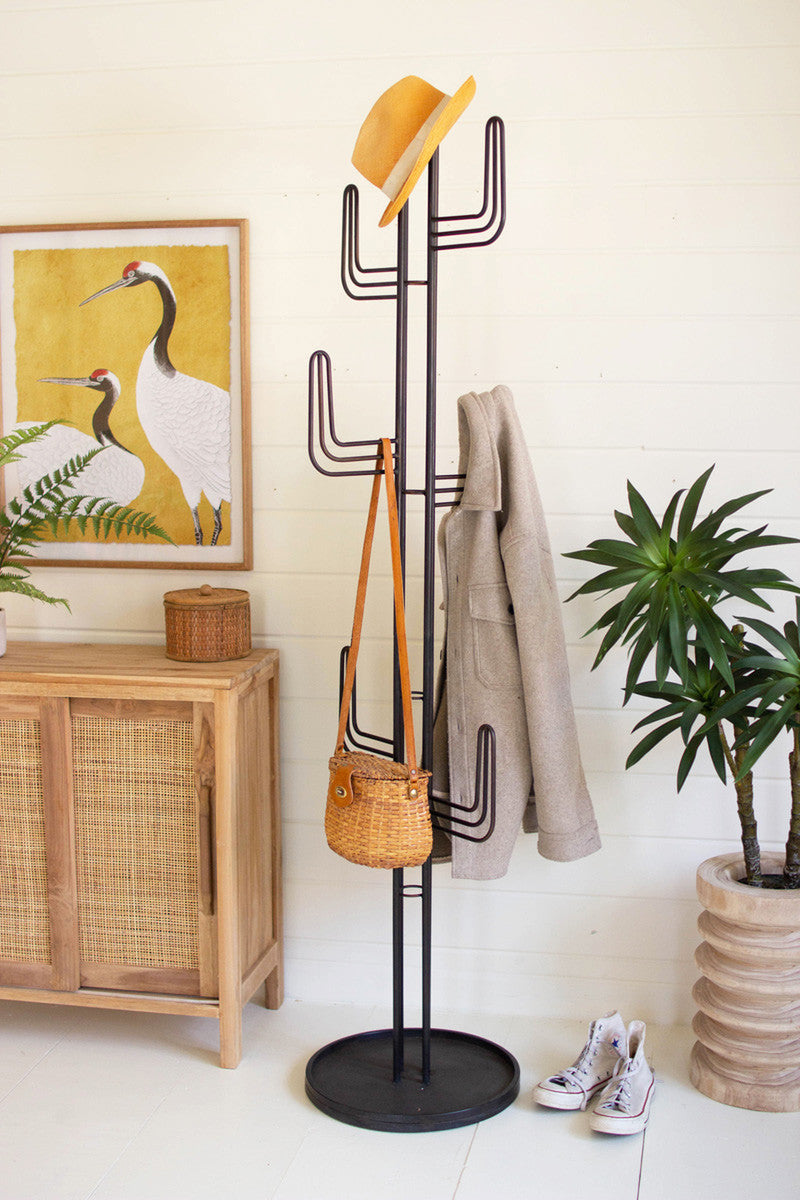 Black Iron Cactus Coat Tower – Hudson & Vine