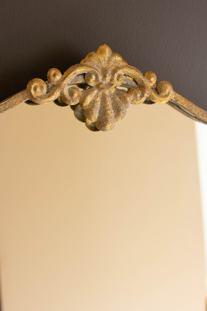 Antique Brass Vertical Wall Mirror