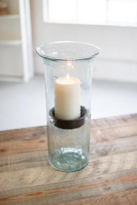 Hurricane Candle Holders with Insert - Hudson & Vine
