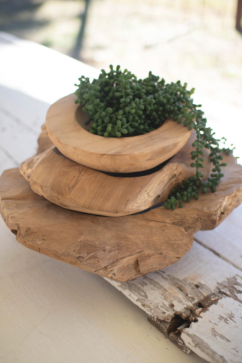 Rustic Teak Wood Bowls Rustic Teak Wood Bowls