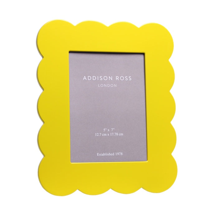Addison Ross Yellow Scalloped Lacquer Picture Frame (5x7)