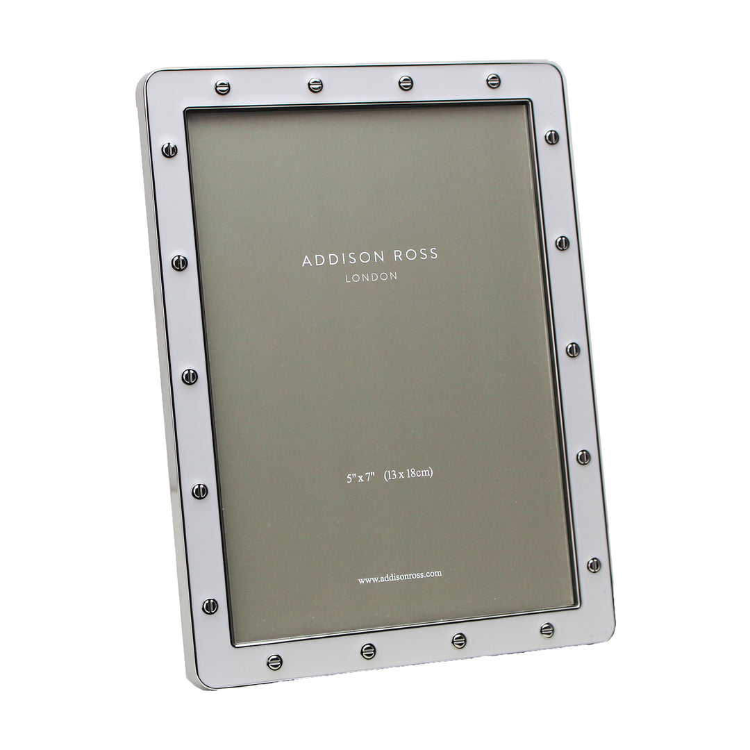 Addison Ross White Enamel & Silver Locket Picture Frame