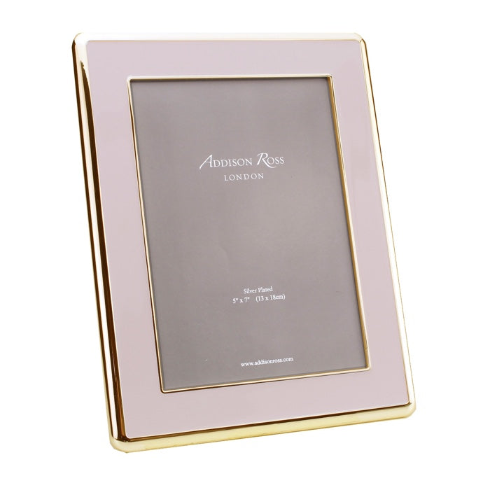 Addison Ross Curve Enamel & Gold Frame (Pale Pink & Gold)