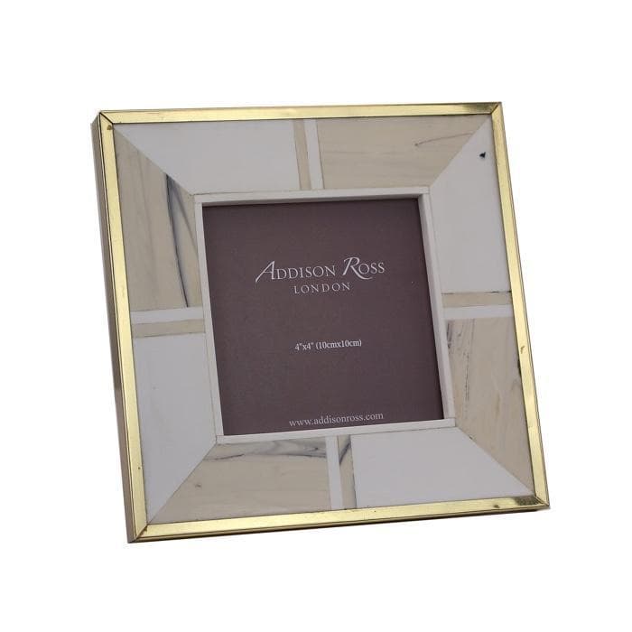 Addison Ross Bone Picture Frame (Cream w/Brass) -4x4