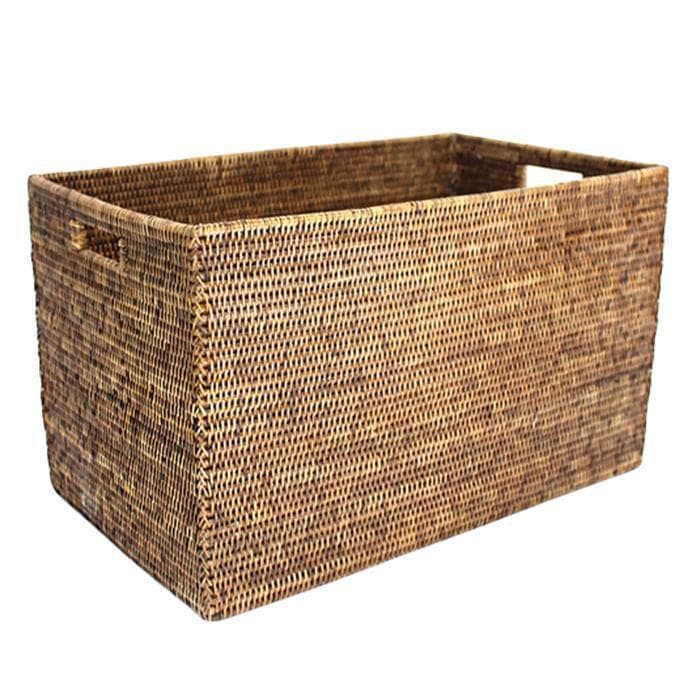 Rattan Rectangular Laundry Basket 24.5"