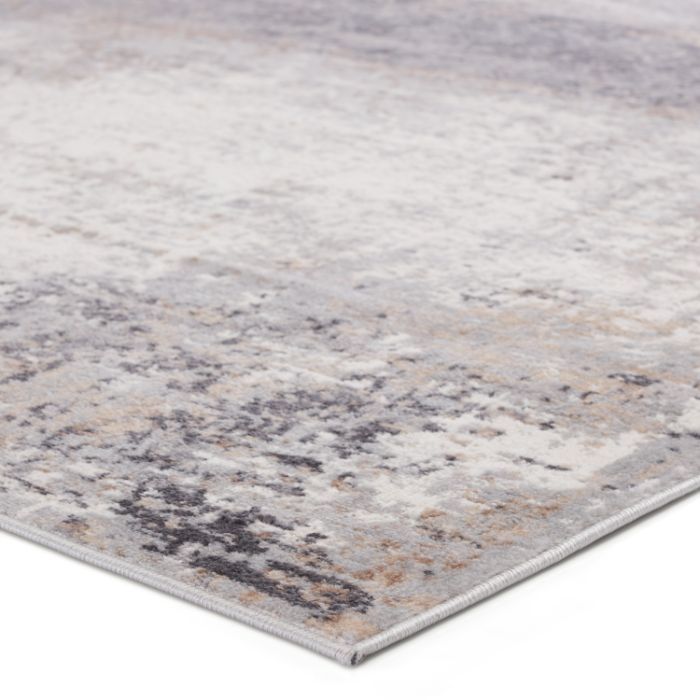 Vibe by Jaipur Living Delano Abstract Gray/ Ivory Area Rug (GROTTO - GRO04)
