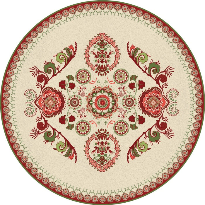 Adama Round Vinyl Placemats Set/4 (Jardin_V)