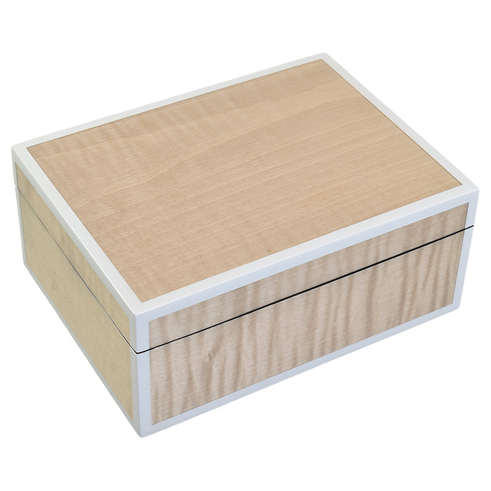 Lacquer Medium Box (Sycamore with Silver Dollar Trim)