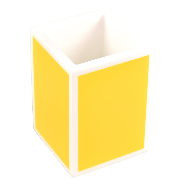Sunshine Yellow with White Lacquer Bathroom Accessories