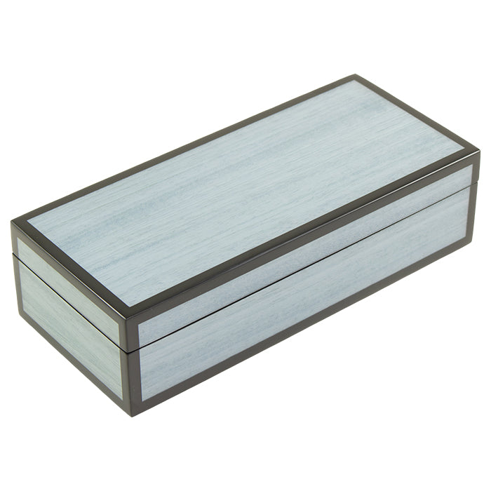 Lacquer Long Pencil Box (Blue Tulipwood)