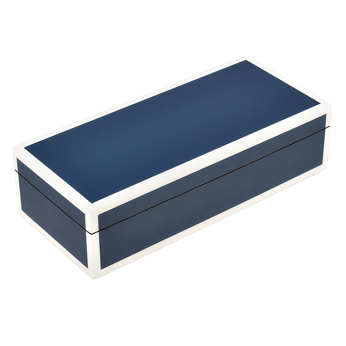 Lacquer Long Pencil Box (Navy Blue)