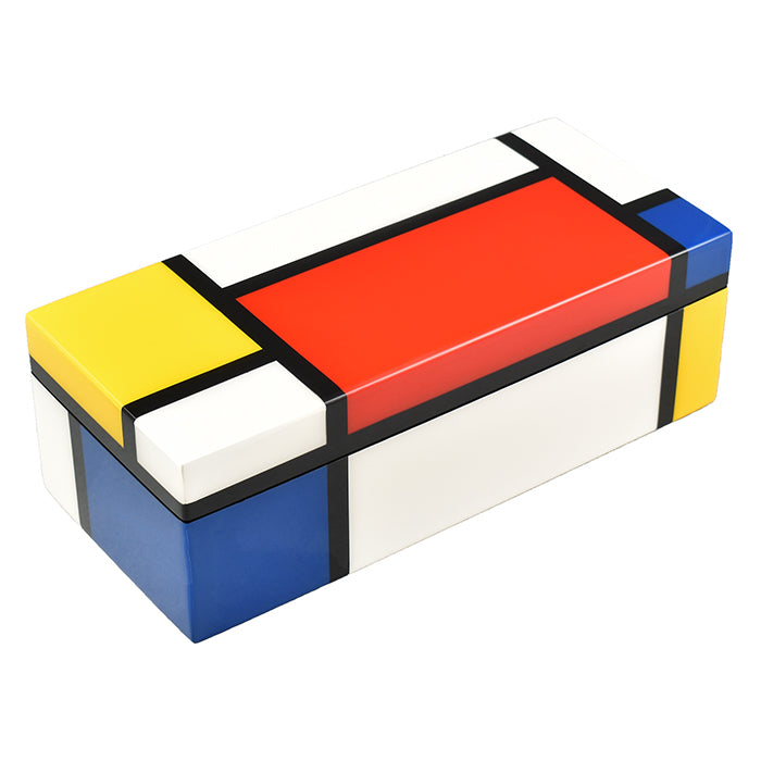 Lacquer Long Pencil Box (Mondrian)