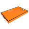 Lacquer Rectangle Tray (Orange with Black Trim)