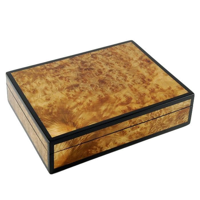 Lacquer Long Stationery Box (Walnut Burl)