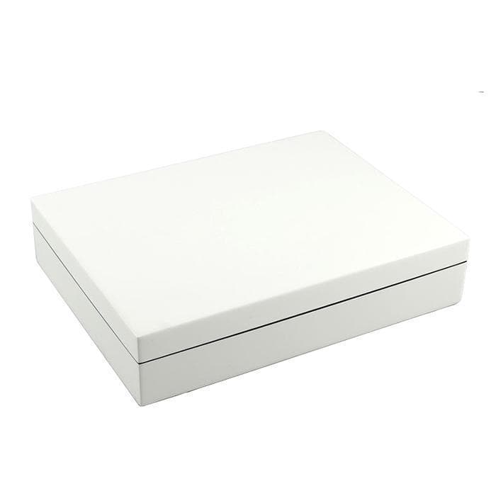 Lacquer Long Stationery Box (White)