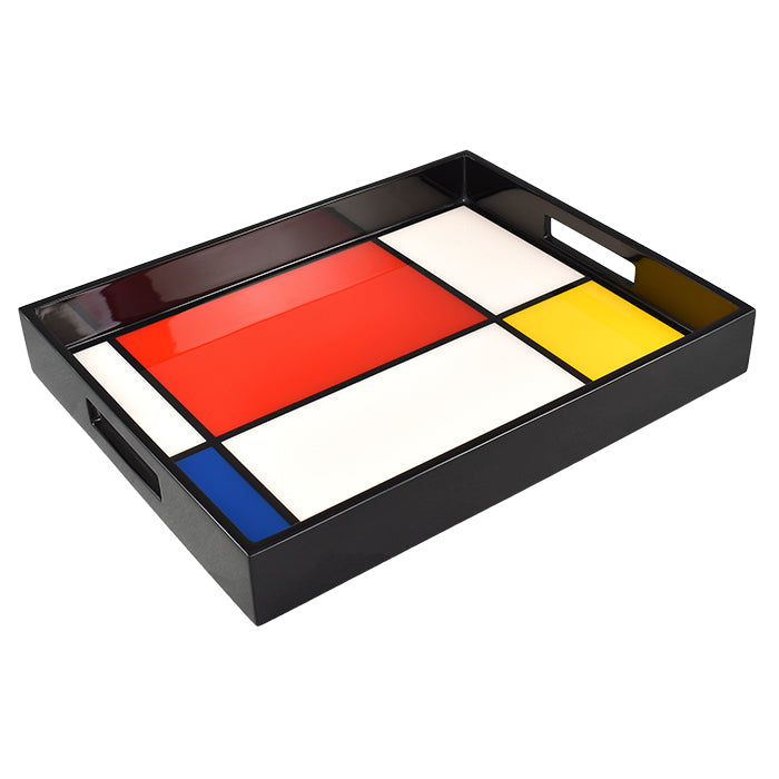 Lacquer Small Rectangle Tray (Mondrian)
